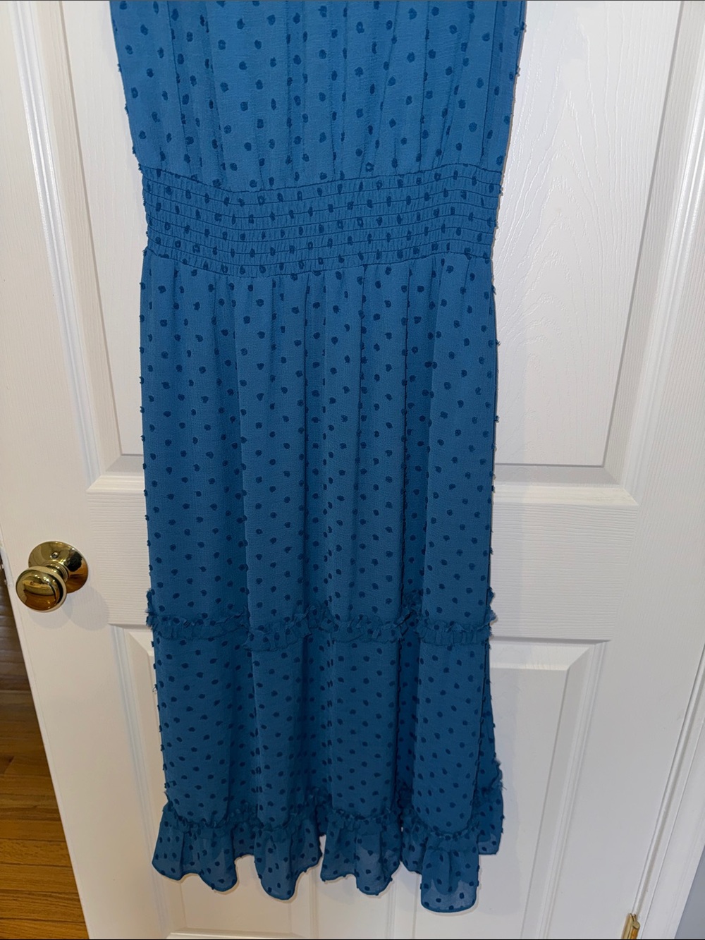 CeCe Teal Dot Midi Dress - Picture 4 of 9